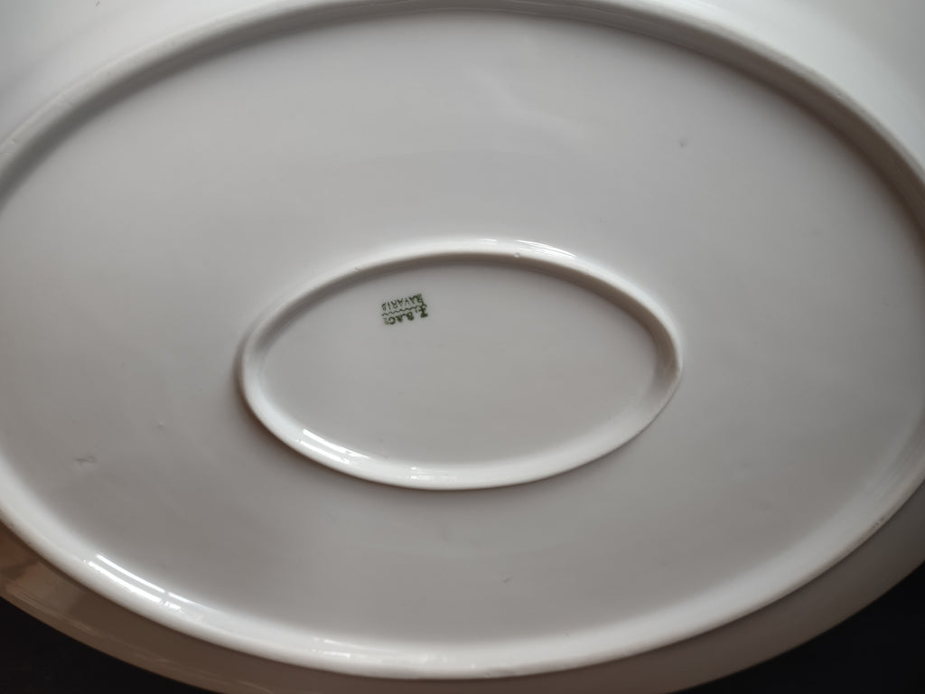 Vintage Bavaria Oval Serving Platter 14" x 10" Roses (lot 2619)