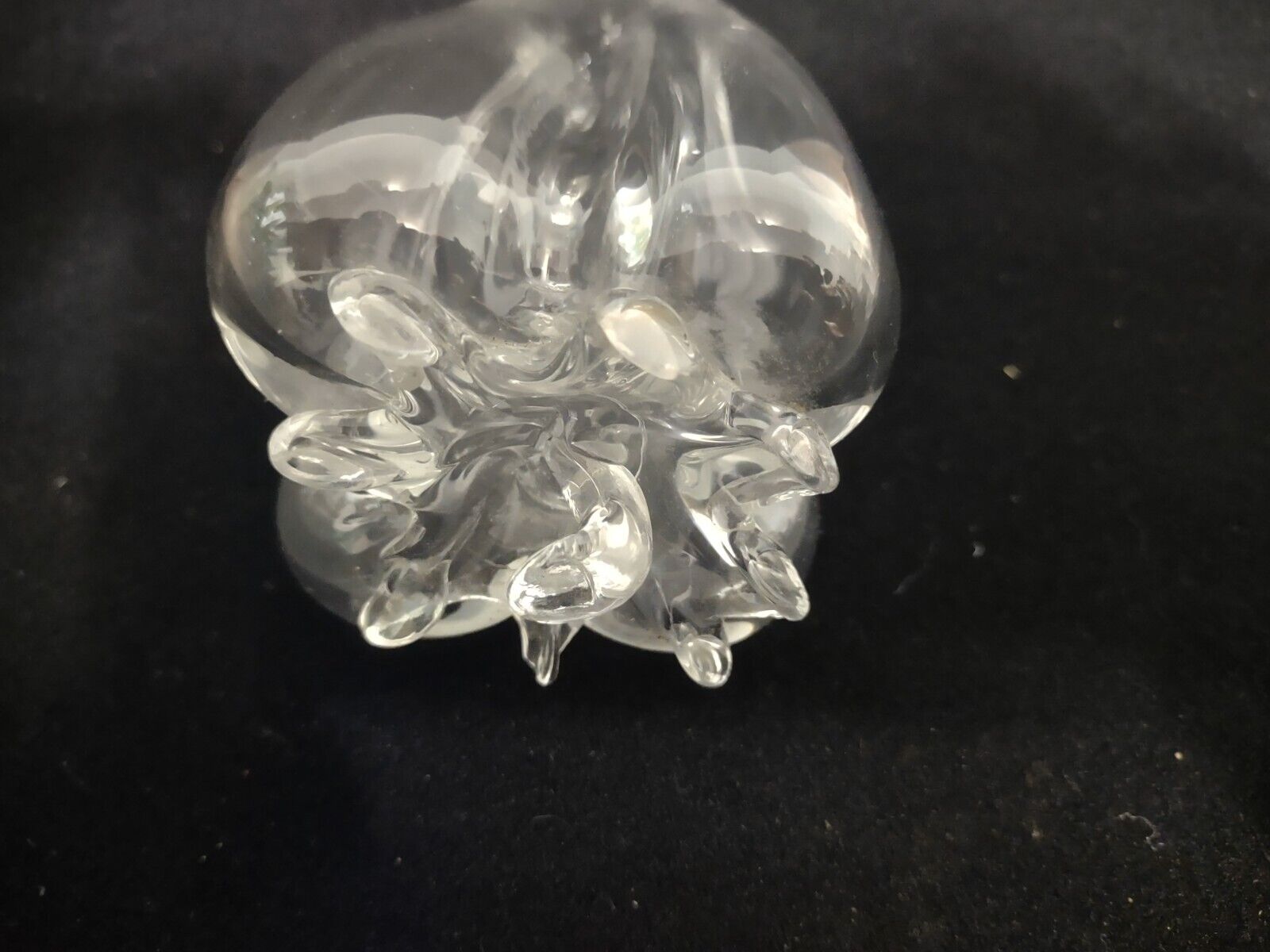 Clear Glass Art Pepper Decoration