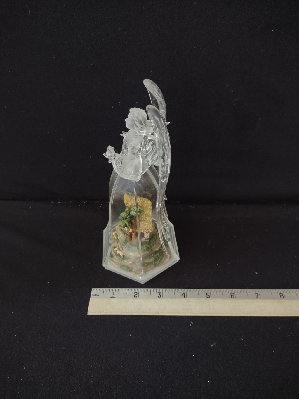 Vintage Christmas Plastic Angel Lighted Nativity Scene (Lot 3727)