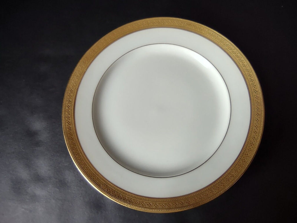 GDA Limoges France Gold Trim Bread Butter White Plate 6-1/4" (lot 665)