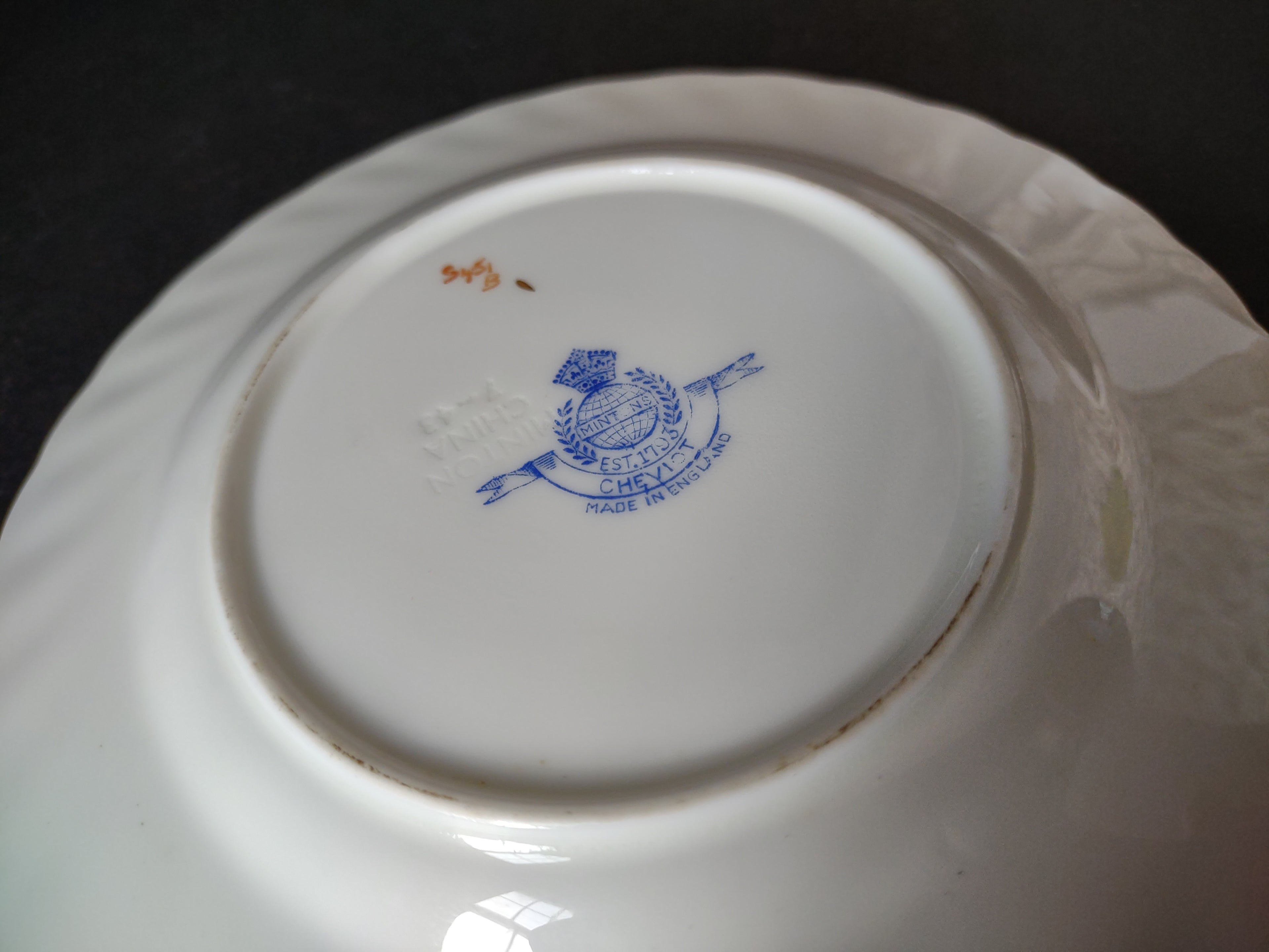 Vintage Minton England Bone China Cheviot Blue Bread Butter Plate x 6 (lot 5441)