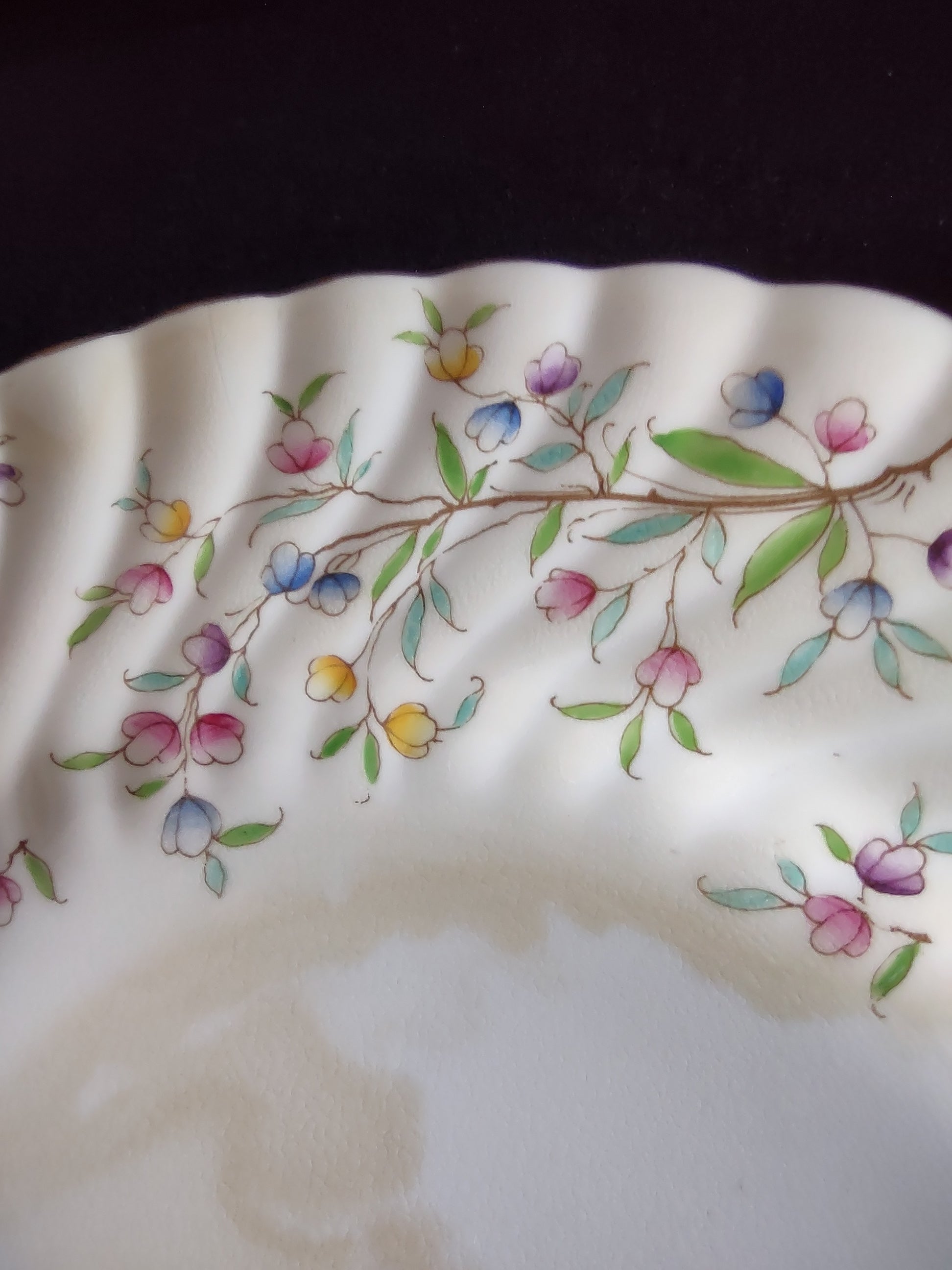 Vintage Minton Virginia Dinner Plate Bone China Floral IMPERFECT (Lot 5517)