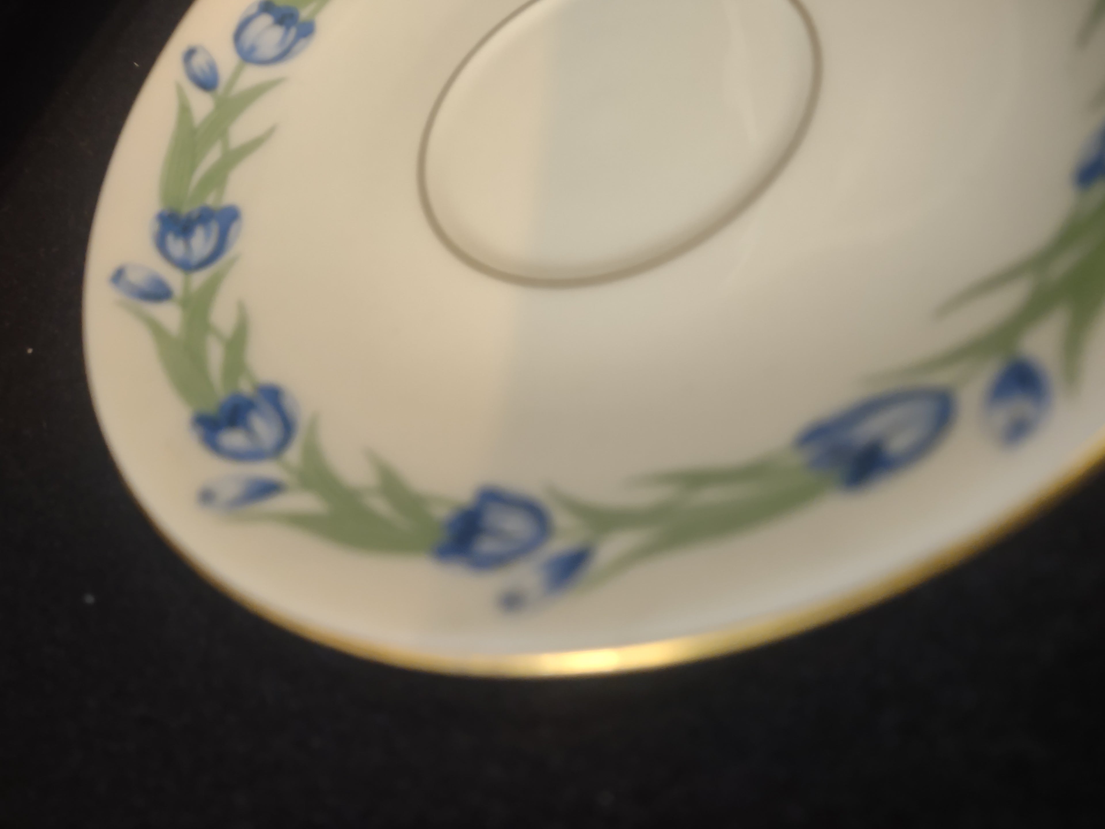 Vintage Lenox Natoma Saucer Fine China Blue Green Gold (Lot 5499)