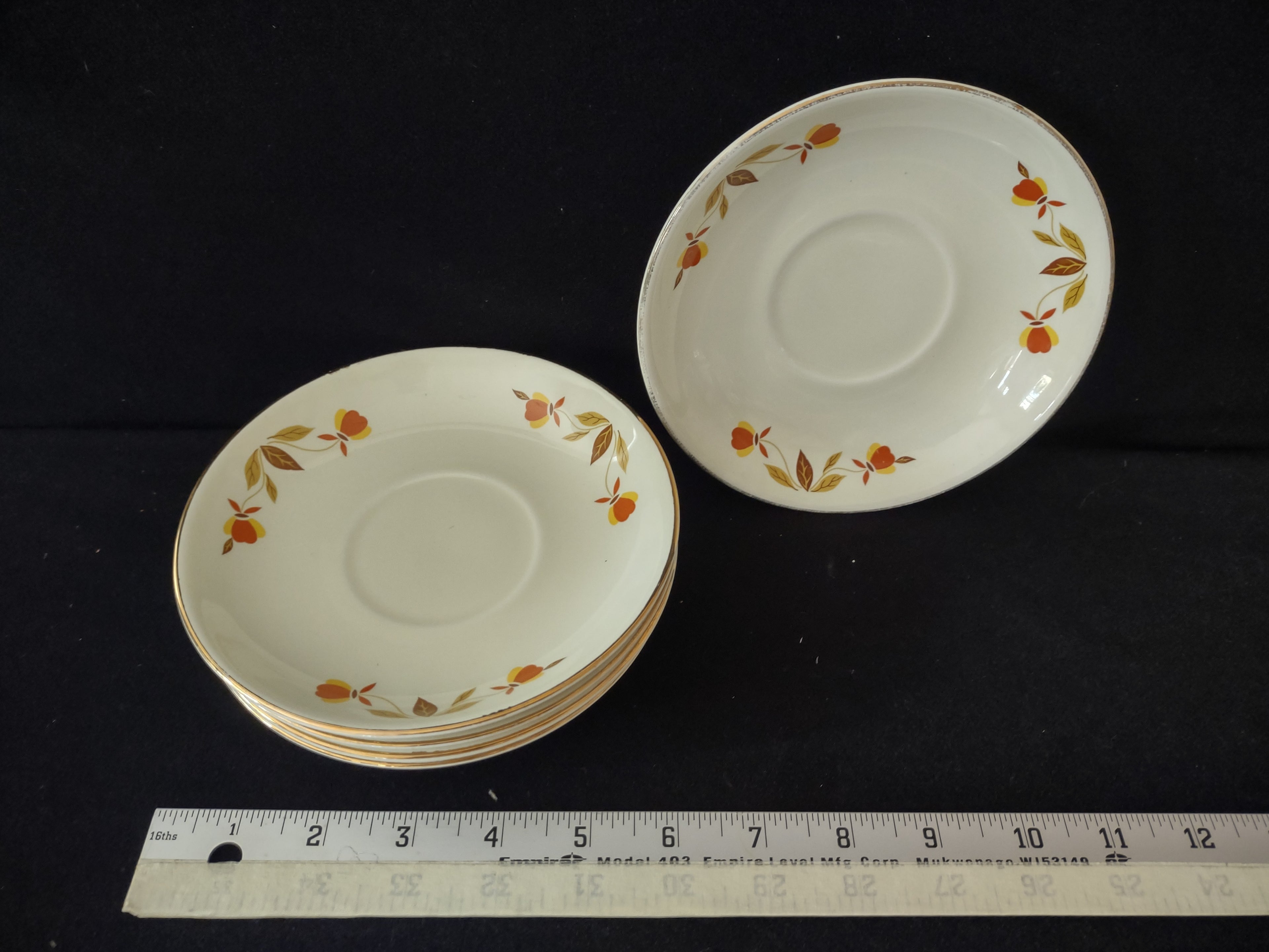 Vintage Halls Superior Autumn Leaf Jewel Tea Saucer X 5 (Lot 2901)