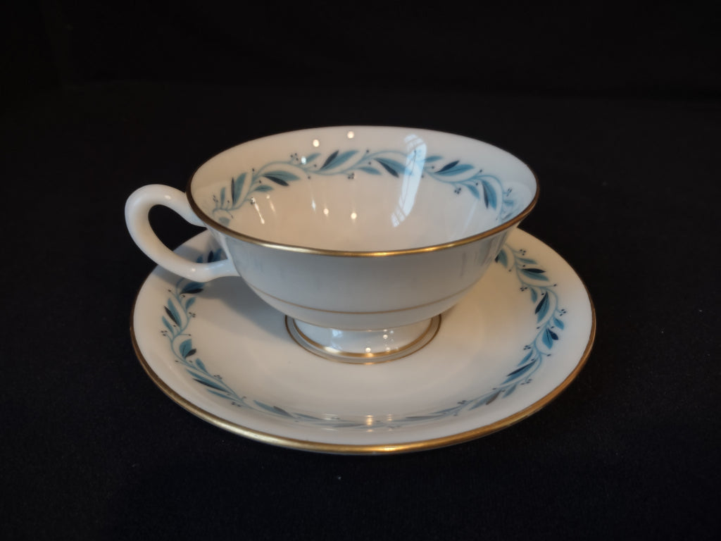 Vintage Lenox Blue Ridge Teacup with Saucer Gold Stamp (lot 1782)