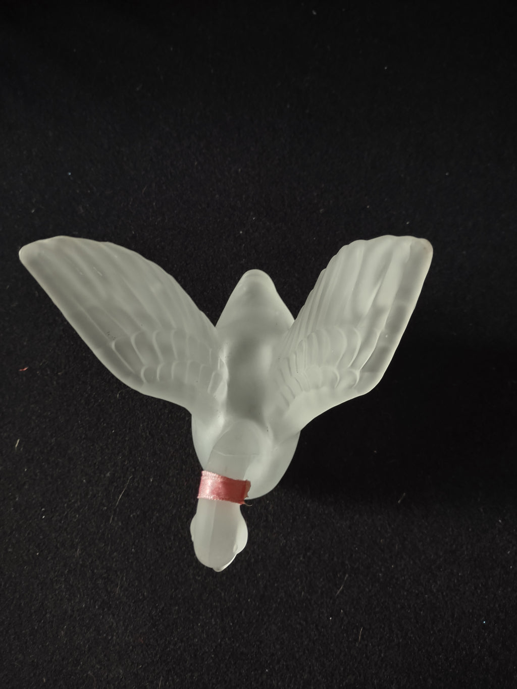 Vintage Frosted Crystal Graceful Swan Expanded Wings (Lot 5238)