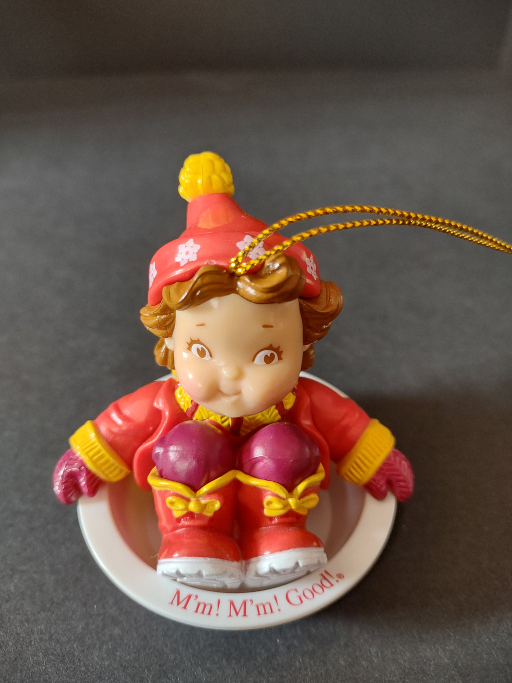 Vintage Christmas Campbells Kid Souper Sled Ornament (Lot 4721)
