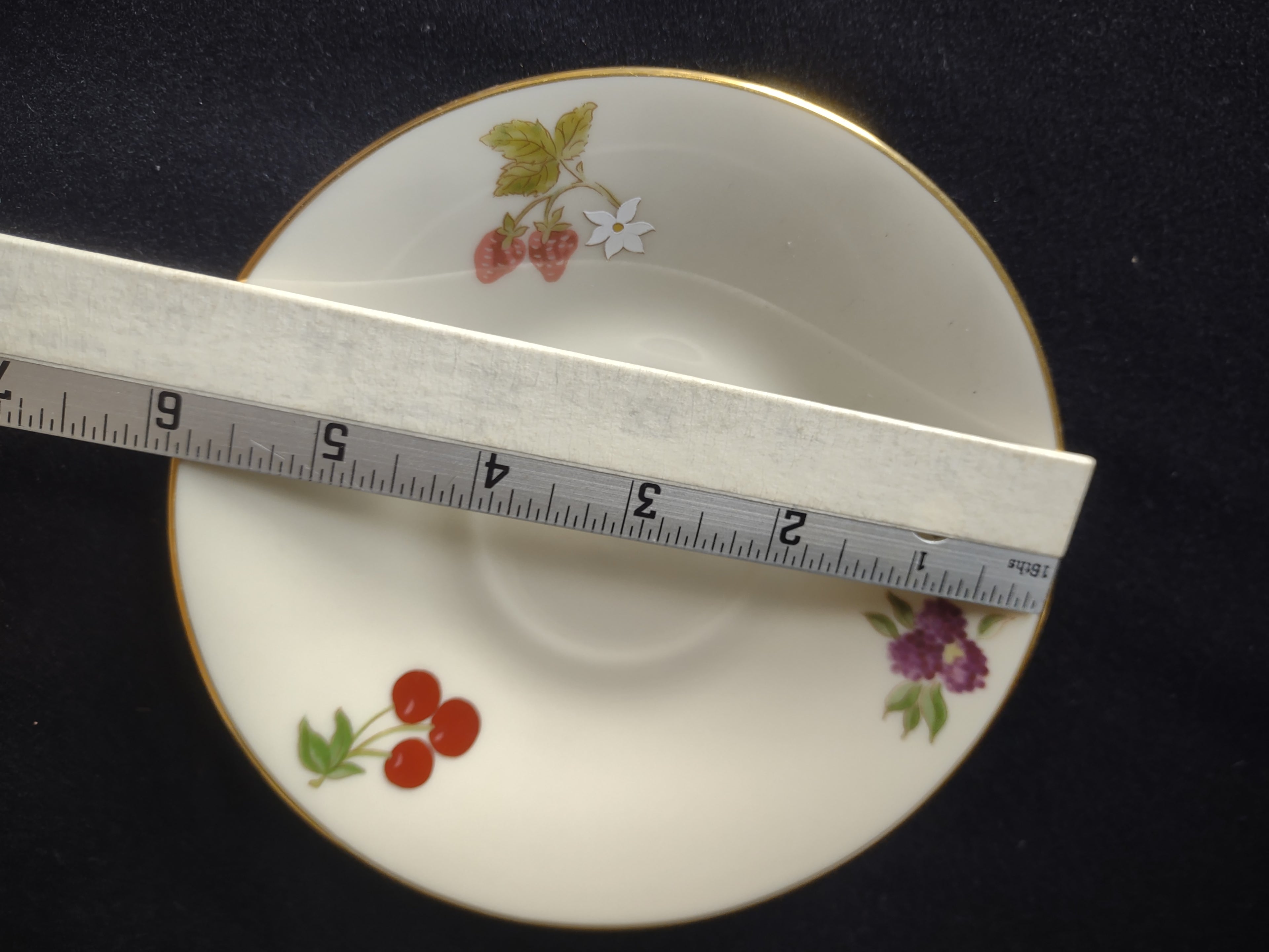 Vintage Lenox Special Fruit Design Tea Cup with Saucer (lot 1848)