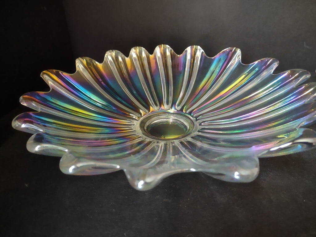 Vintage Set Federal Flower Bowl / Dish Carnival iridescent Celestial (lot 2599c)