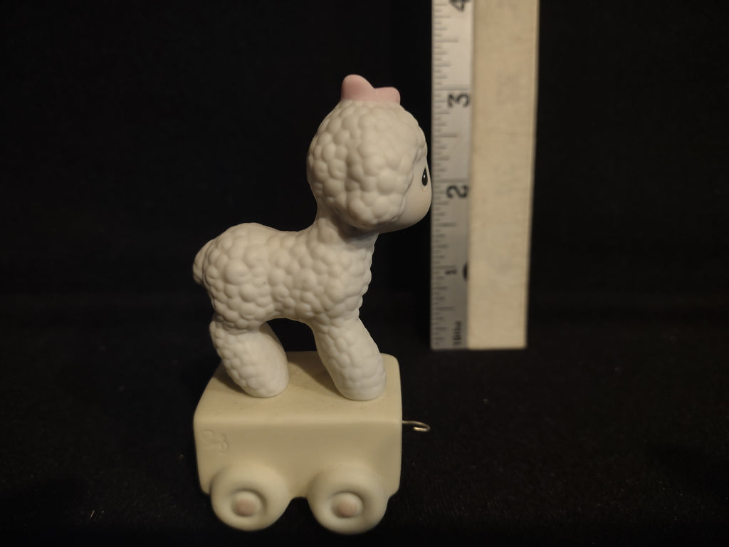 Precious Moments Birthday Train Year #1 Lamb Porcelain (lot 2556c)