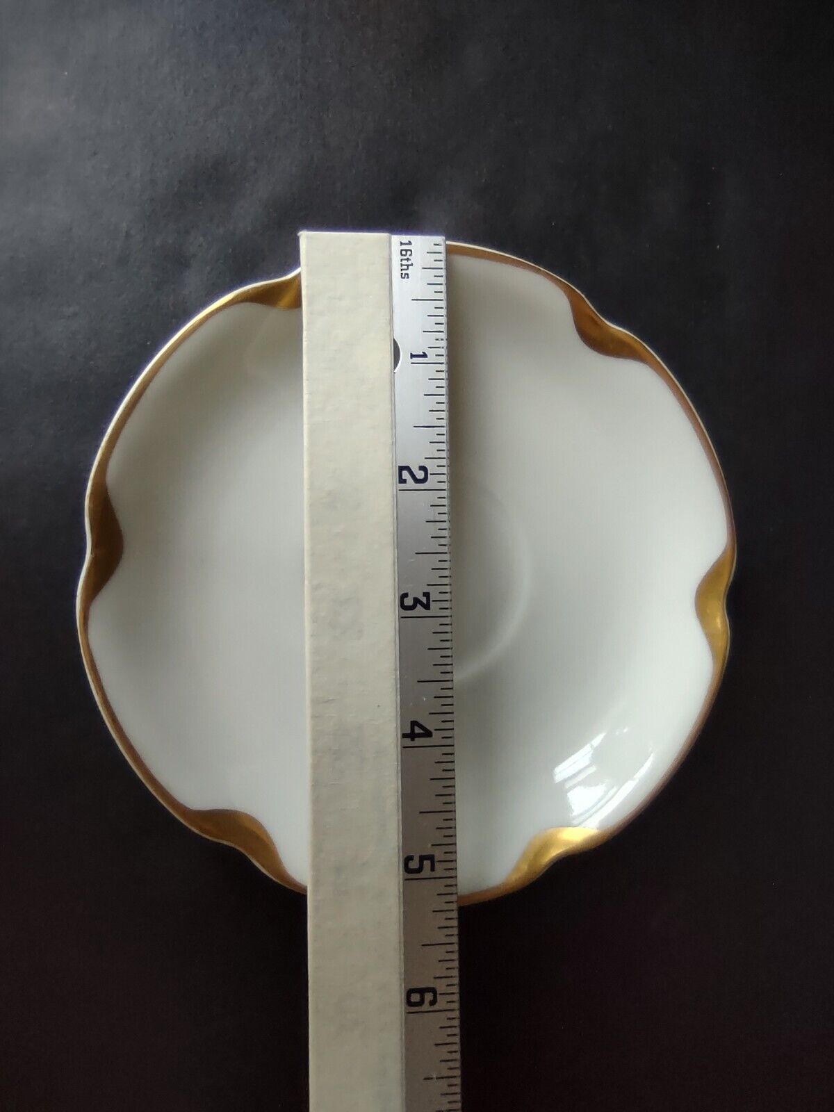 Haviland Limoges Silver Anniversary Gold Trim Saucer Plate 5-1/2" (lot 660)