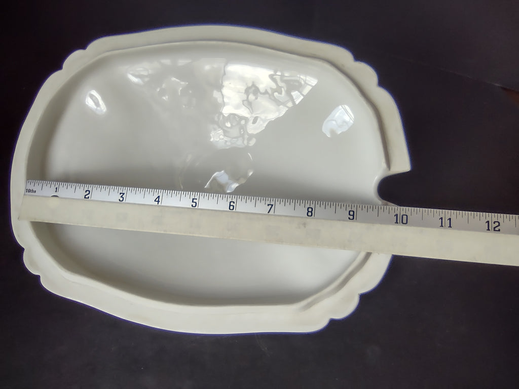 Haviland France Limoges Rectangular Lid for Serving Bowl Plain White (lot 1020)