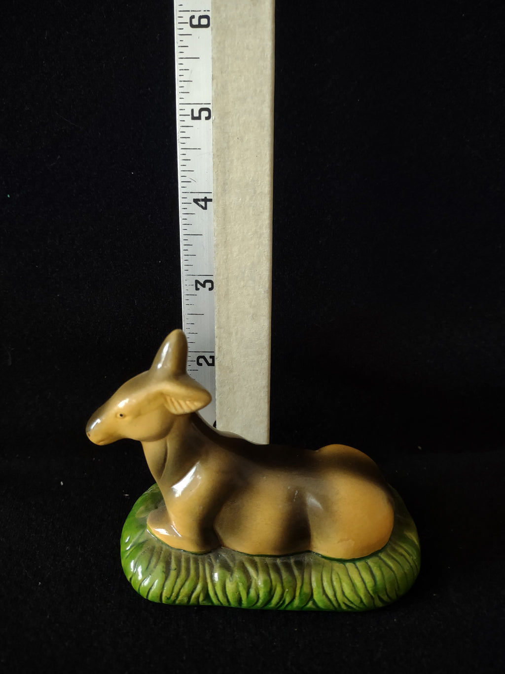 Vintage Ceramic Tan Donkey Christmas Sears Nativity Set (Lot 4241)