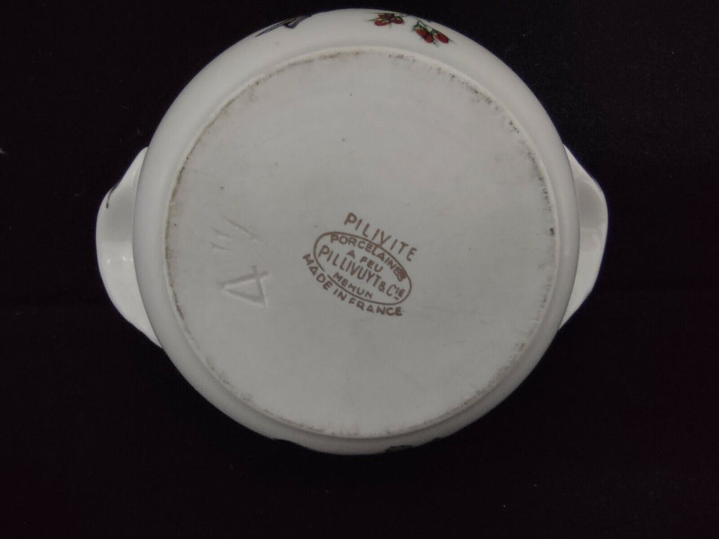 041 Vintage Collectible Pivilite Porcelain French Dish Bowl with Birds
