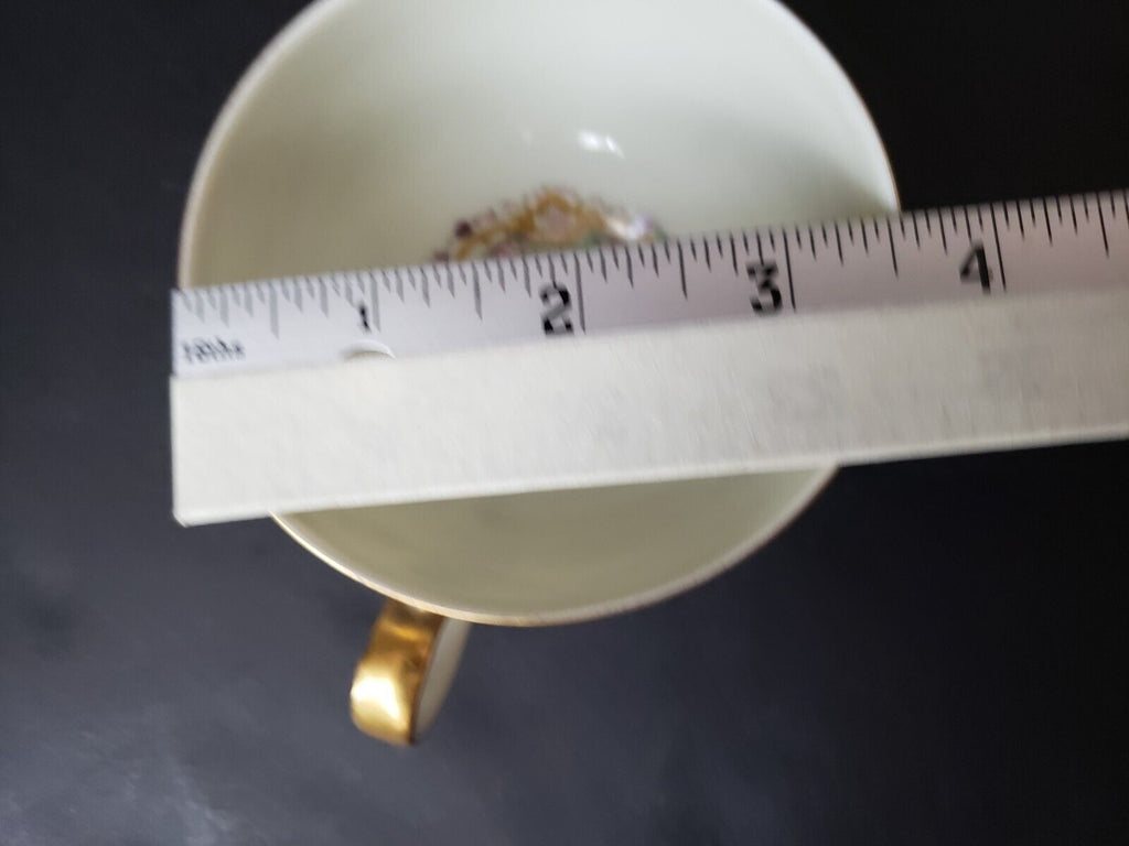 Haviland Limoges France Teacup Gold Trim Shamballe Fruit Rose Garland (lot 619)