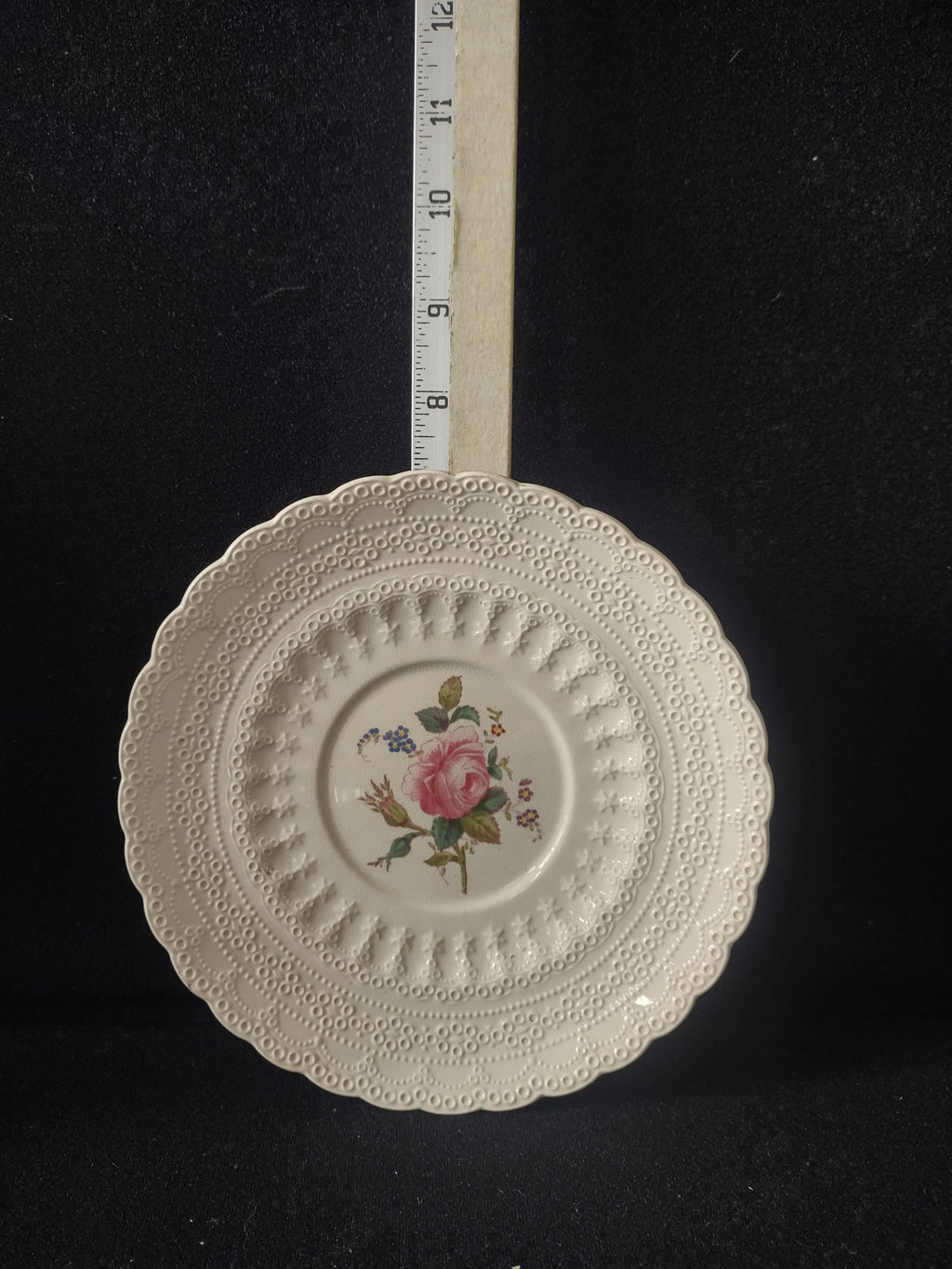 Vintage Copeland Spode Soup Liner Plate Billingsley Rose Ironstone (Lot 5791)