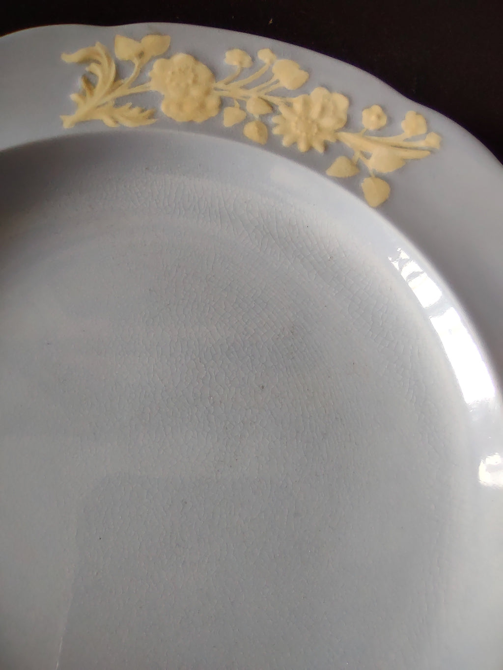 Vintage Spode Dessert Plate Blue White Ironstone Set Of 2 (Lot 5798)