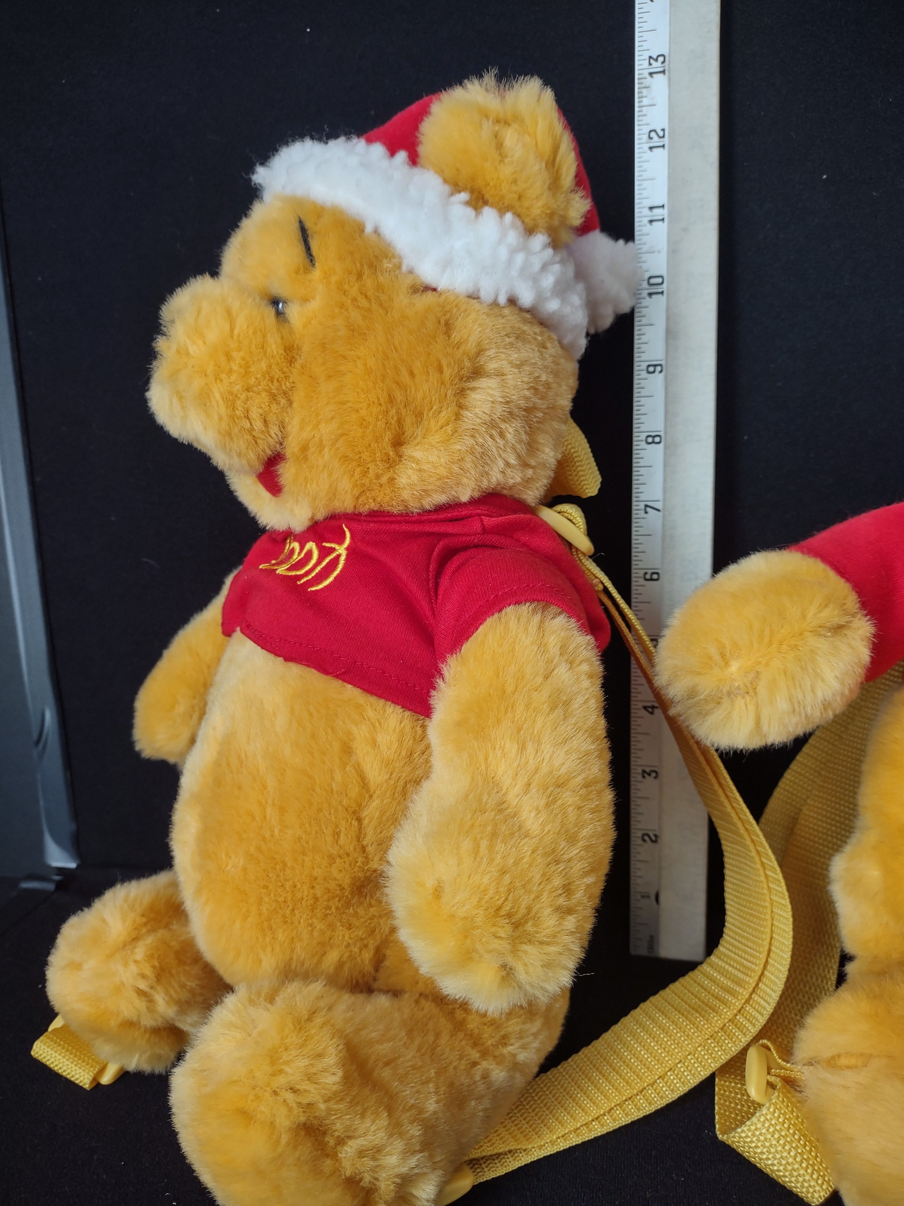Christmas Disney Pooh Bear Toy with straps set of 2 (lot 2360)