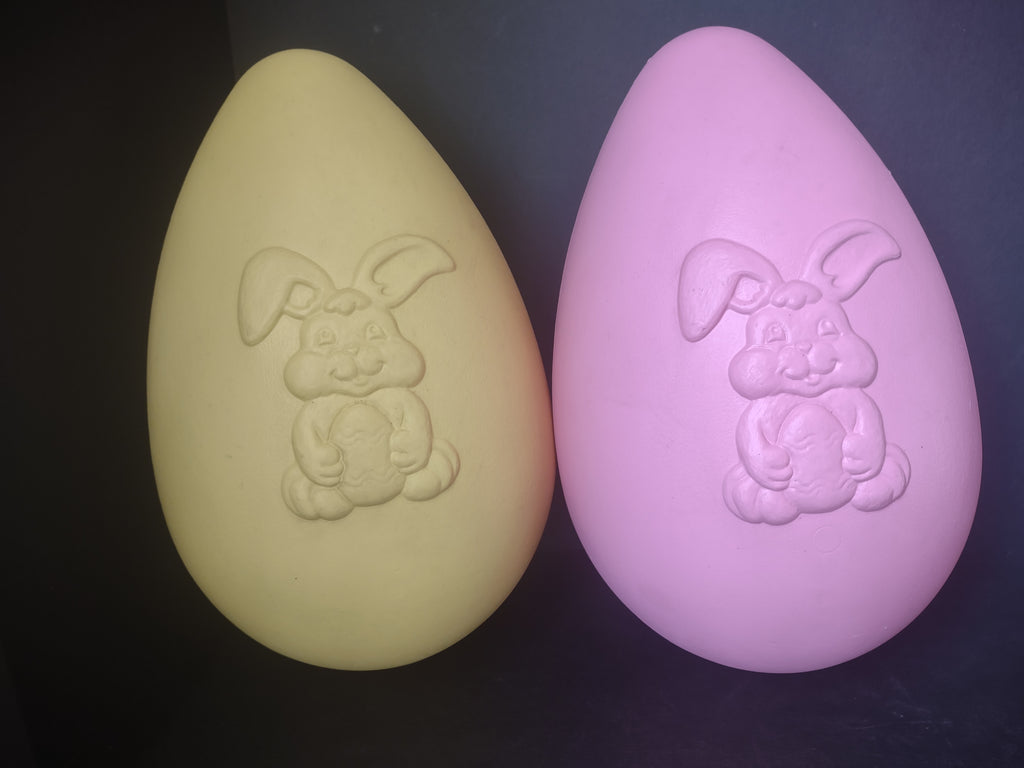 Vintage Blow Mold Easter Egg Pink Yellow 14"Bunny (lot 1476)