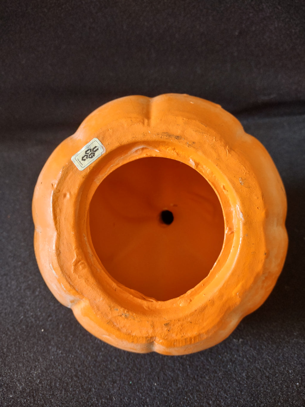 Halloween Terra Cotta Jack O Lantern Candle Cover (Lot 4345)