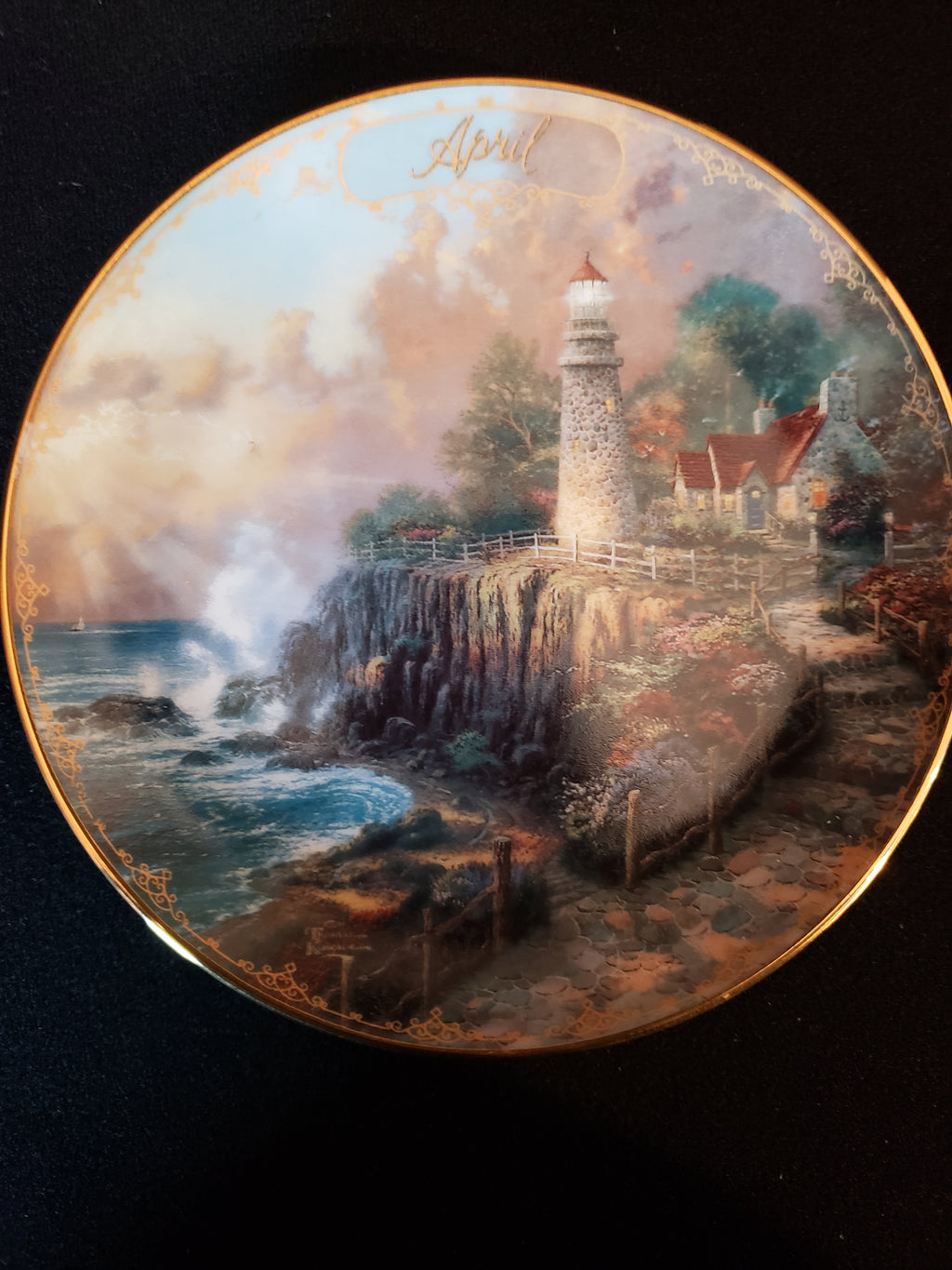 Thomas Kinkade Plate Simpler Times Bradford Exchange