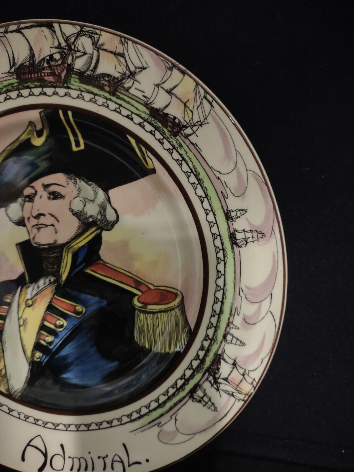 079 Vintage Collectible Royal Doulton The Admiral Plate 10-1/2"