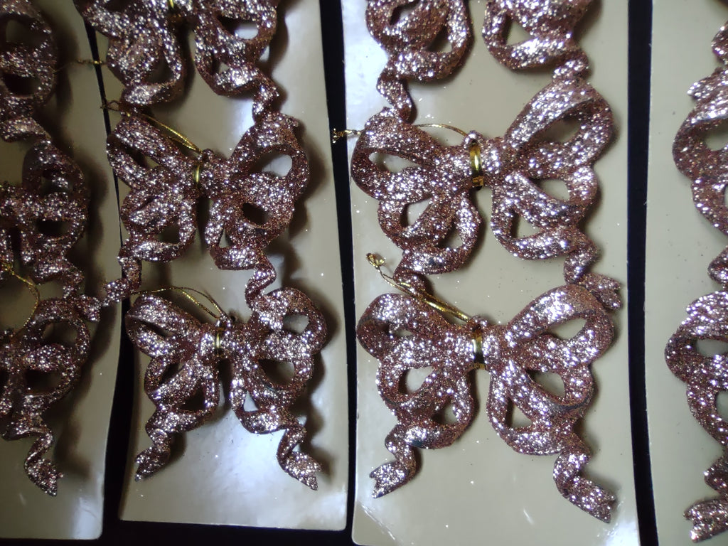 Lot of 20 Christmas Golden Ribbon Ornament (lot 1560)