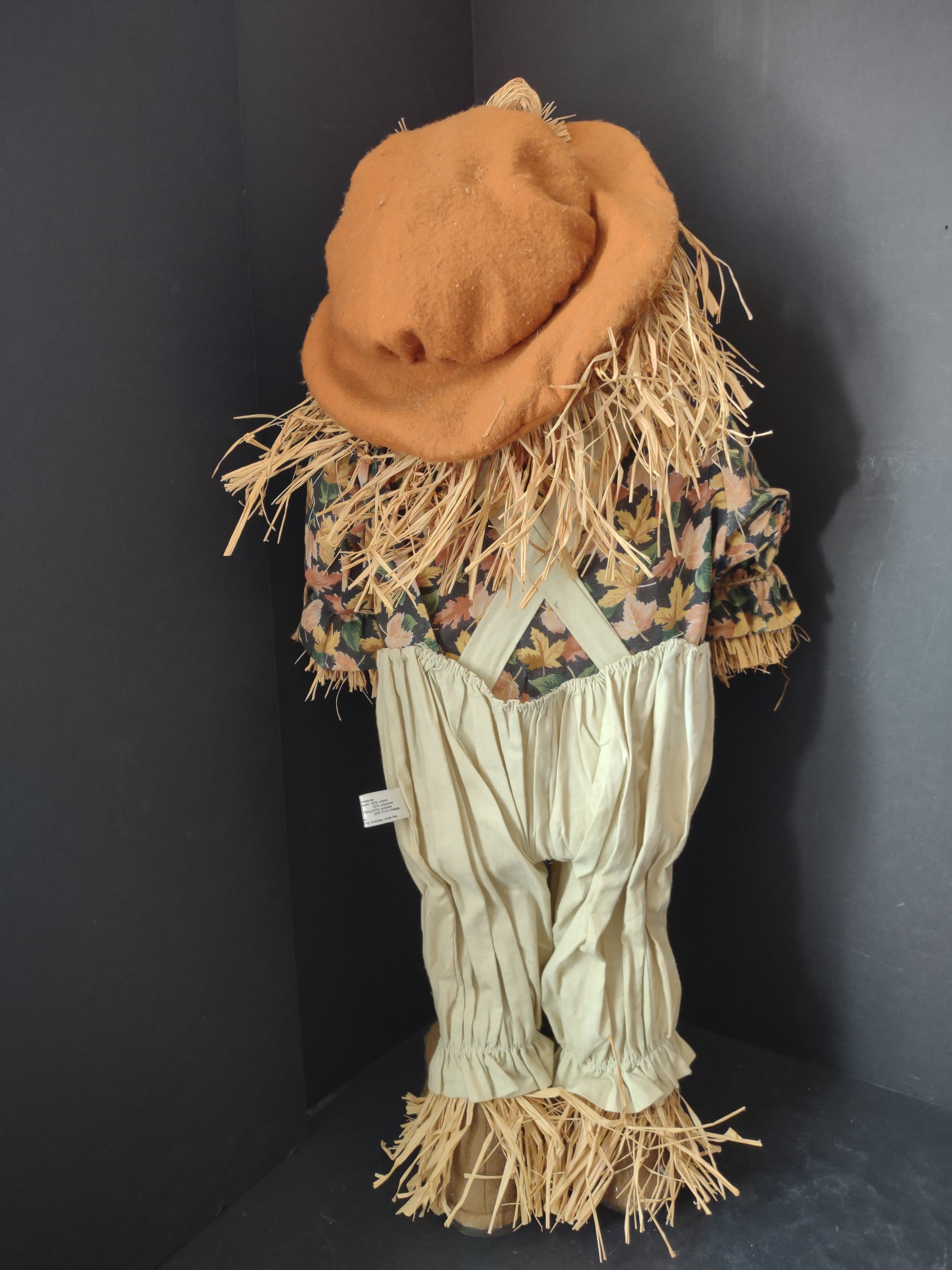 Halloween Fall 25" Country Lace Scarecrow Standing (lot 3078j)