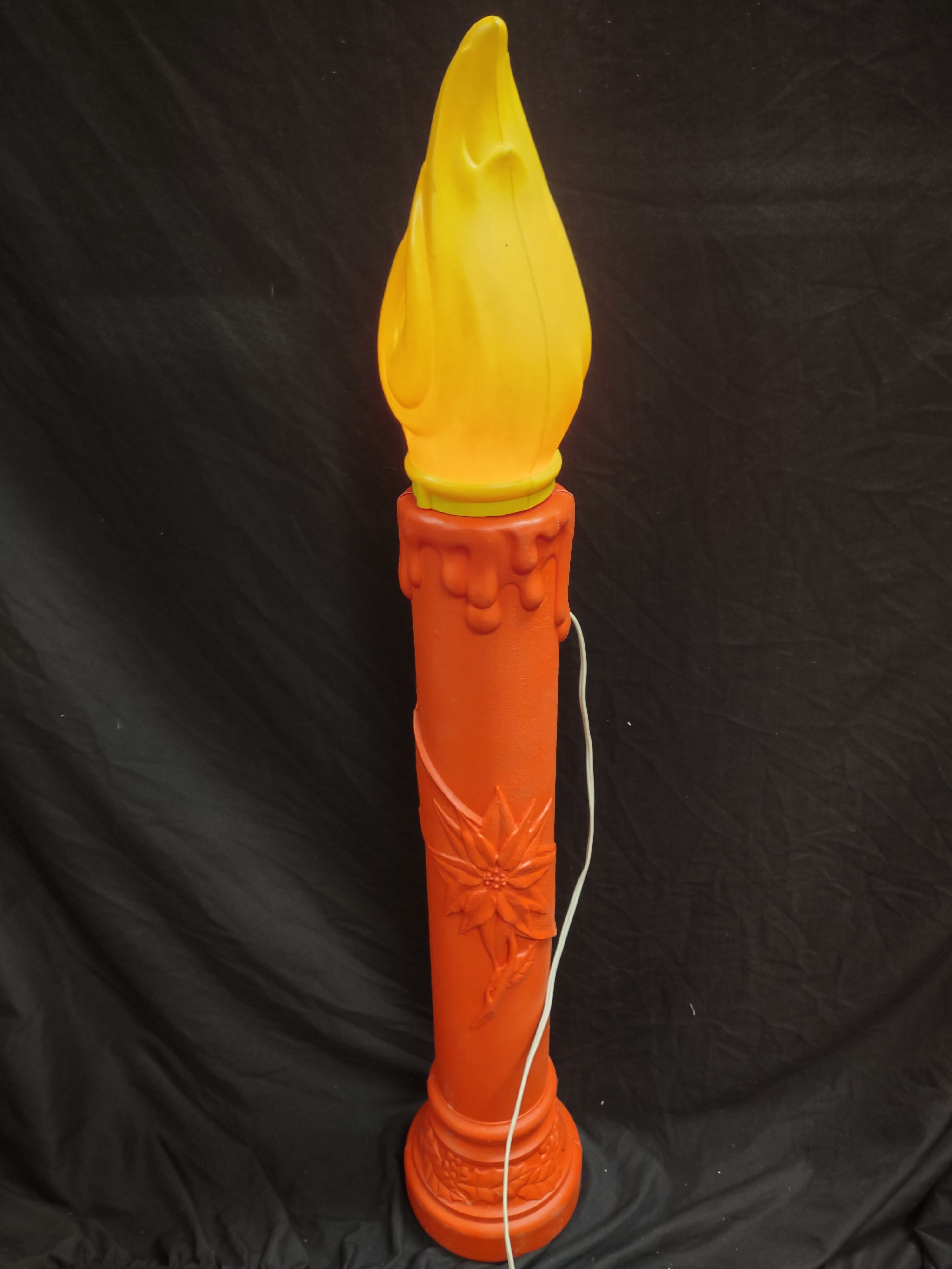 Vintage Christmas Blow Mold Candle Light Up 40" (lot 2325)
