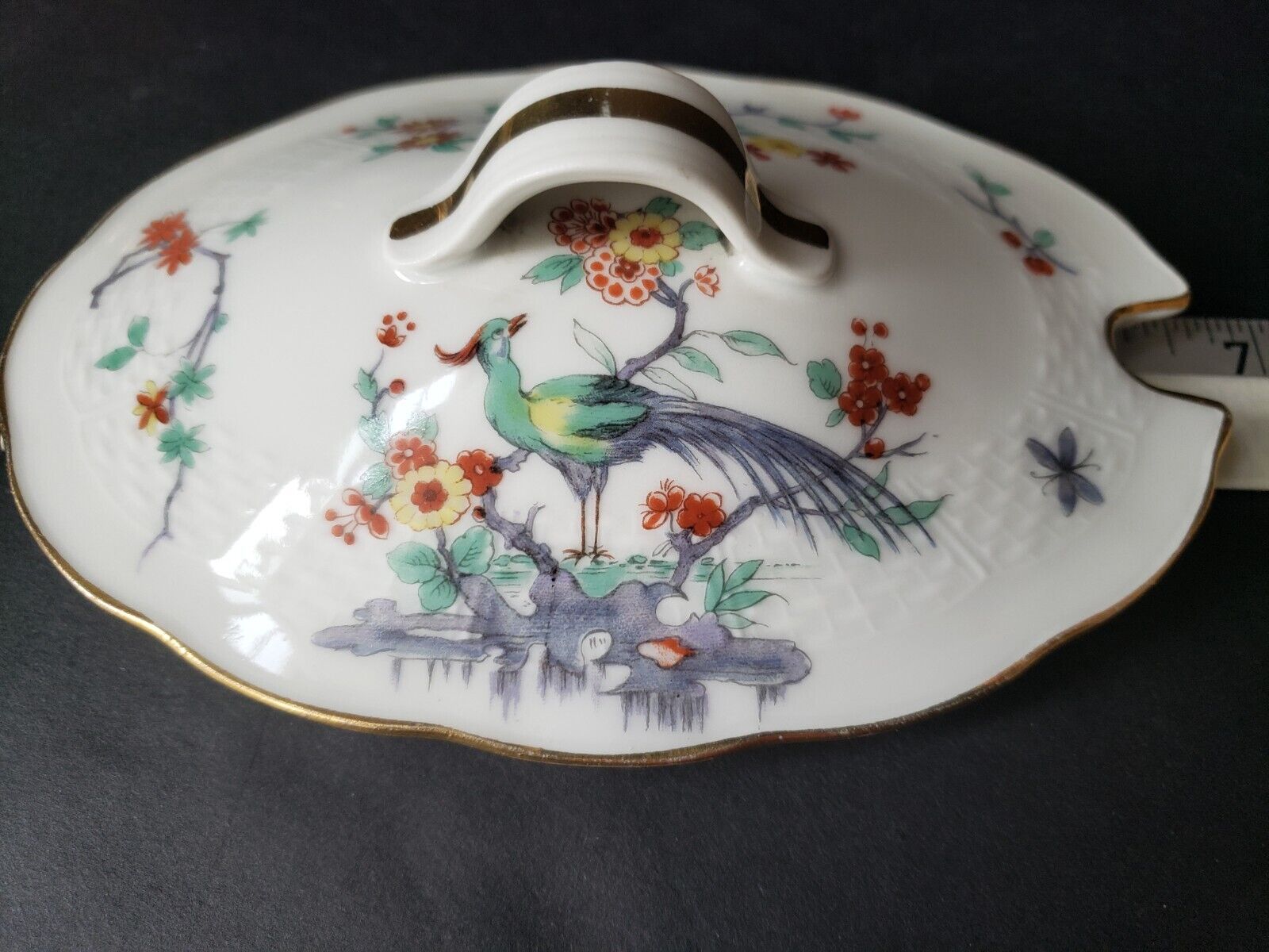 Haviland Limoges France Gold Pheasant Lid ONLY for the Gravy Bowl (lot 594)