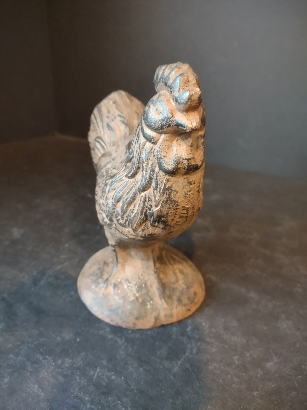 Vintage Cast iron Rooster Candle Holder (lot 2460)