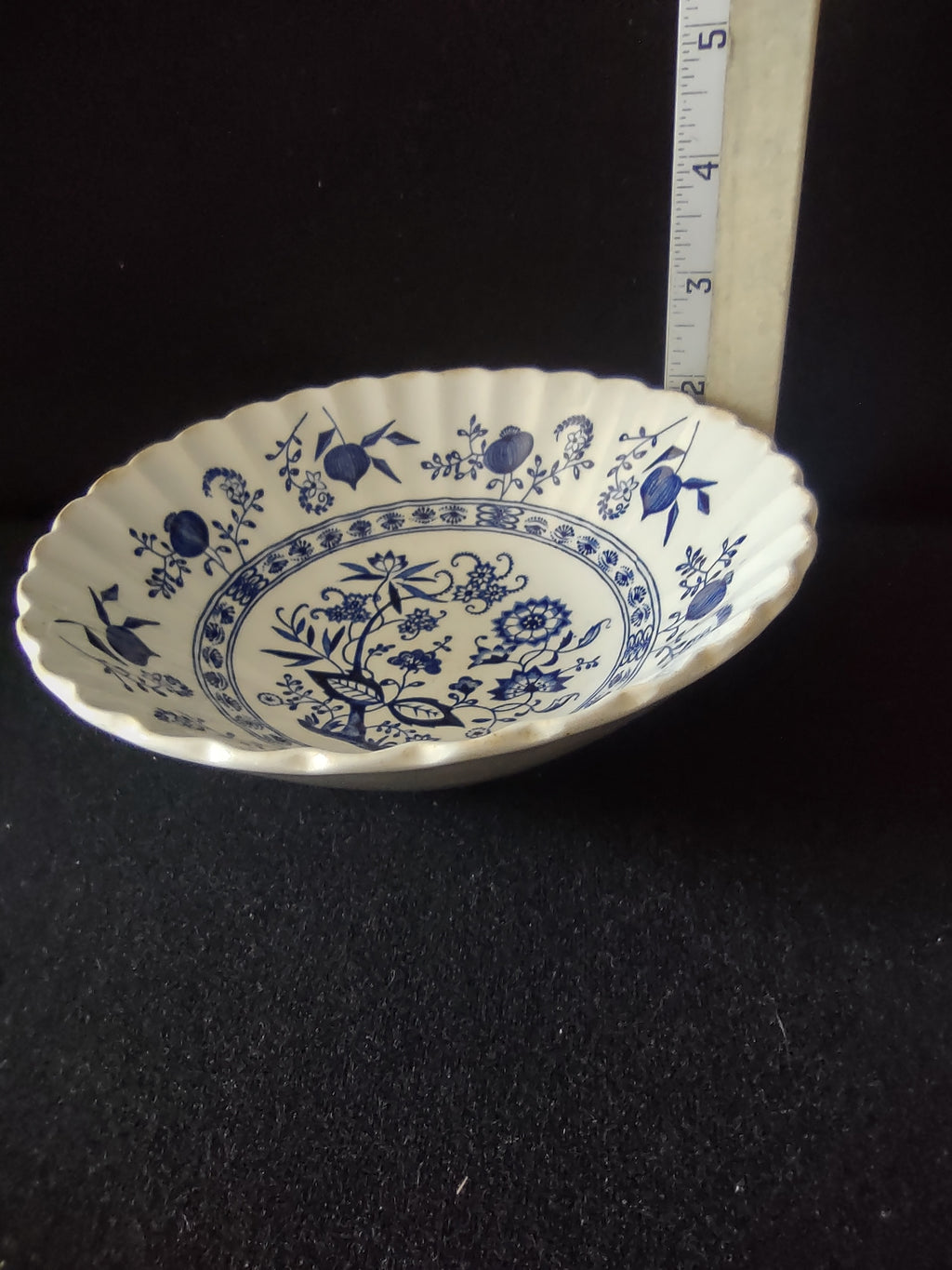 Vintage Meakin Blue Nordic Soup Cereal Bowl Ironstone England Set of 2 (5969)