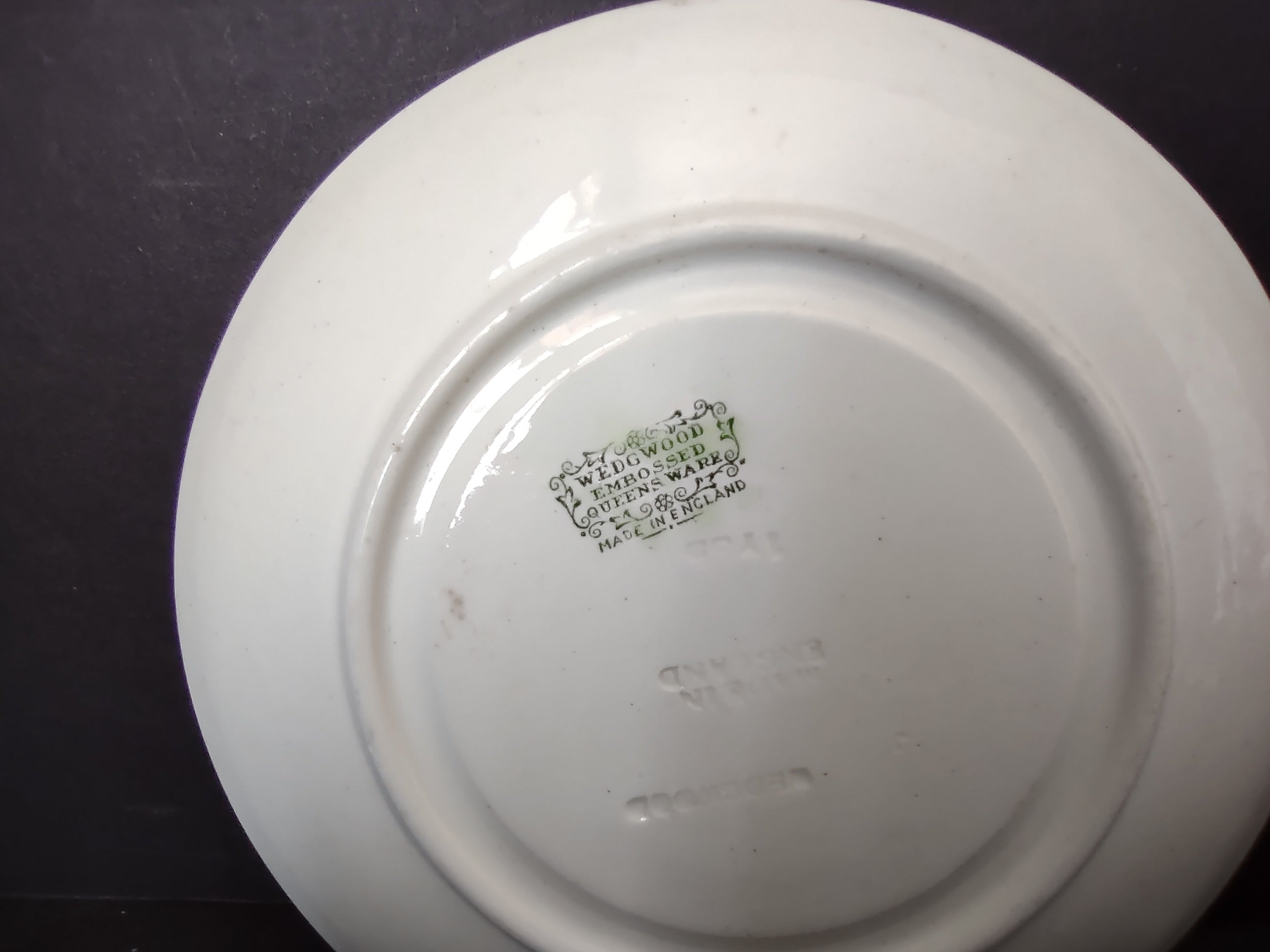 Vintage Wedgwood Queens Ware Espresso Demitasse Cup Saucer REPAIRED [6185]