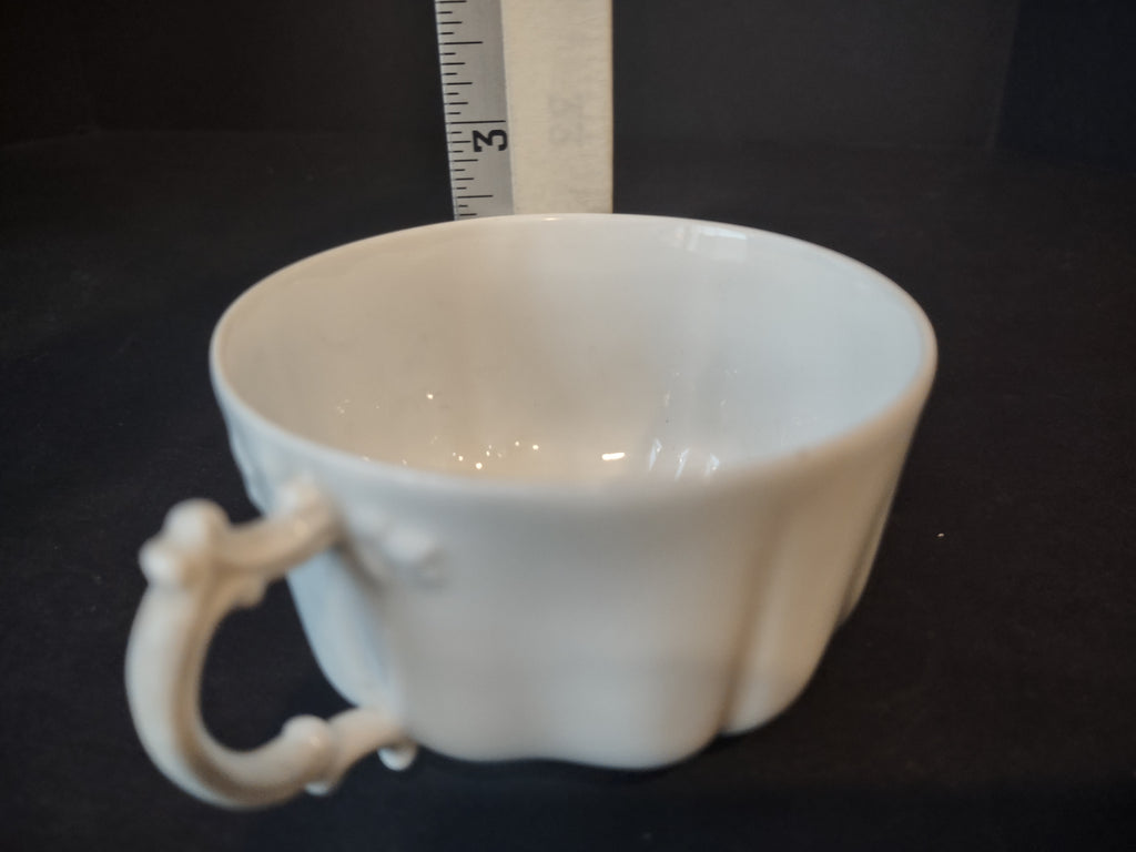 Haviland France Limoges large Flat Tea Cup ONLY White (lot 1038)