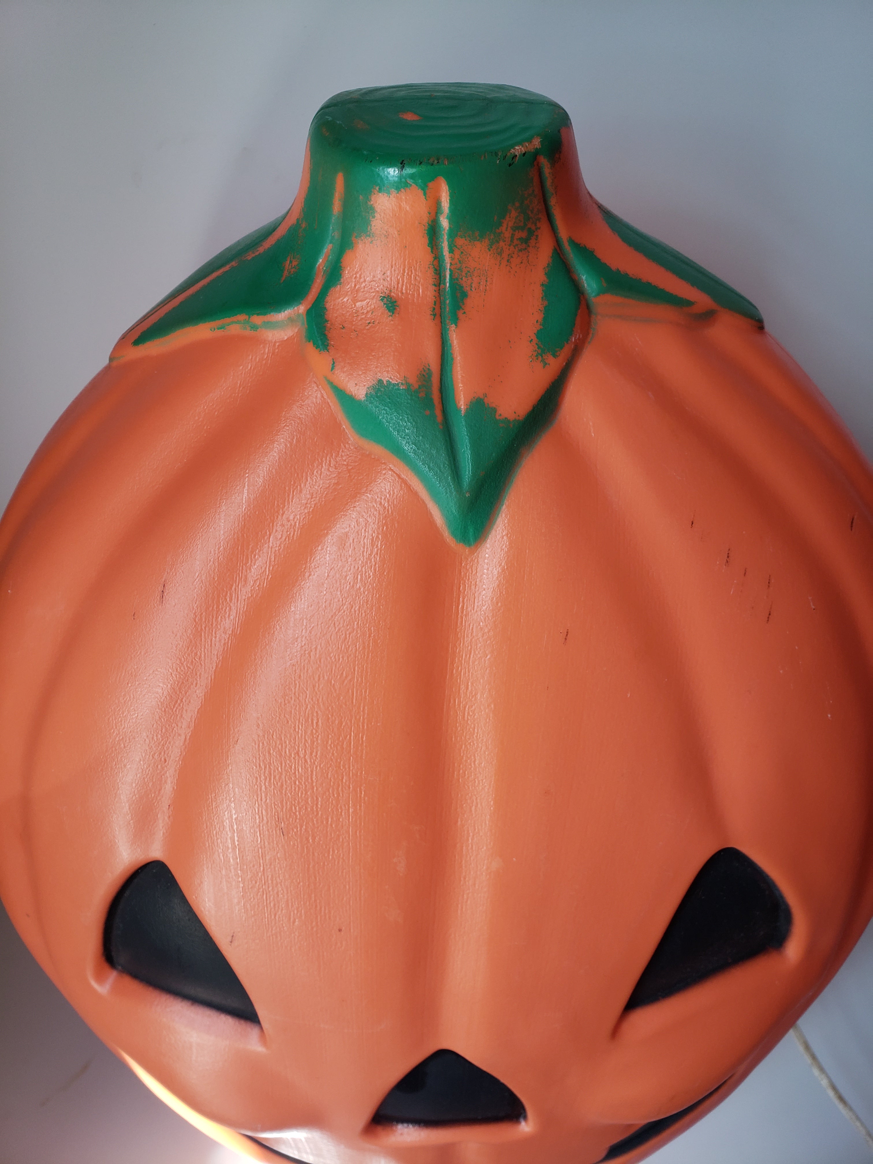 Halloween Plastic Jack O' Lantern Orange Pumpkin Large Blow Mold 20" (lot 2212)