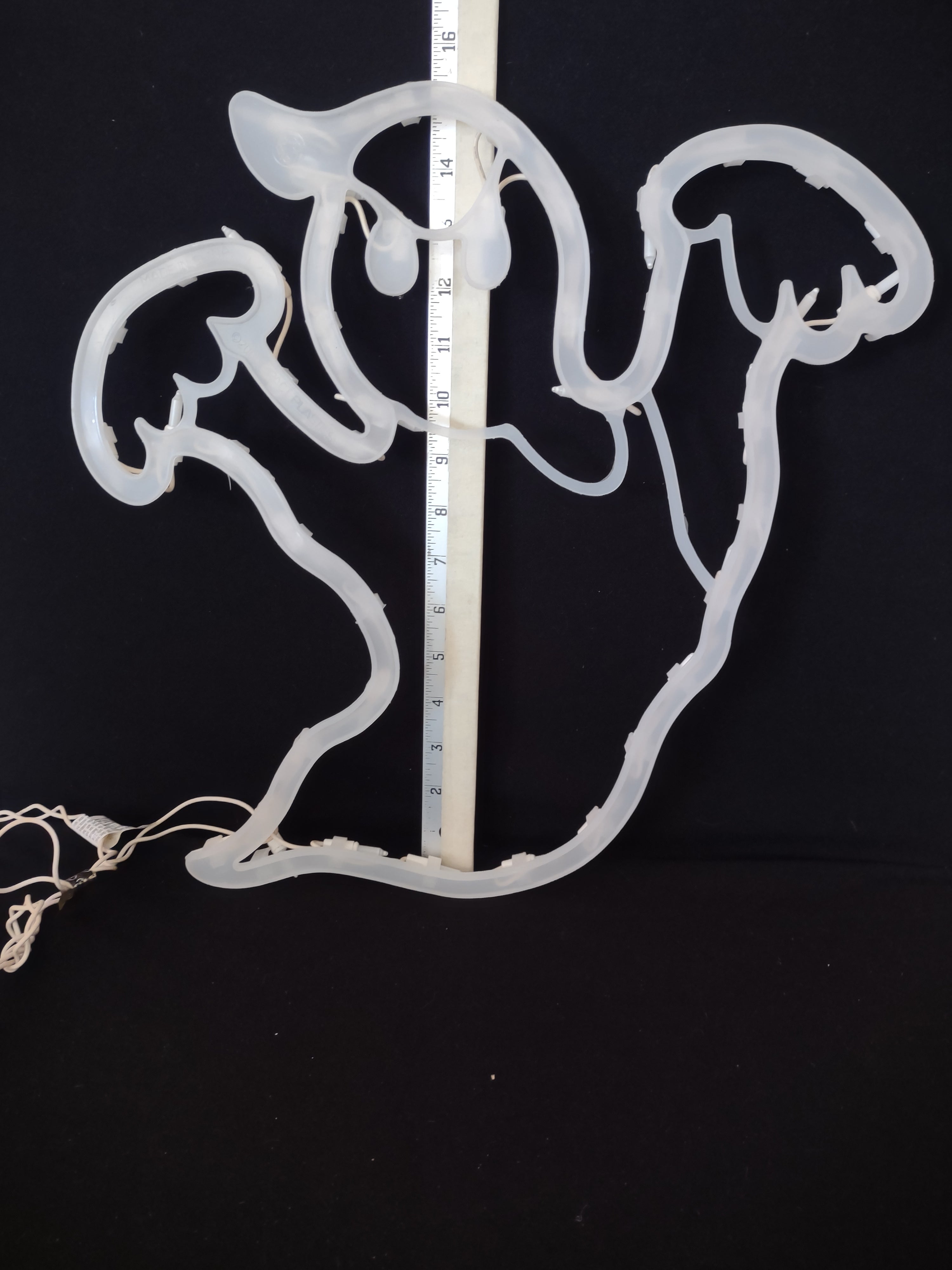 Halloween Lighted Ghost Window Wall Decoration REPAIRED (Lot 4363)