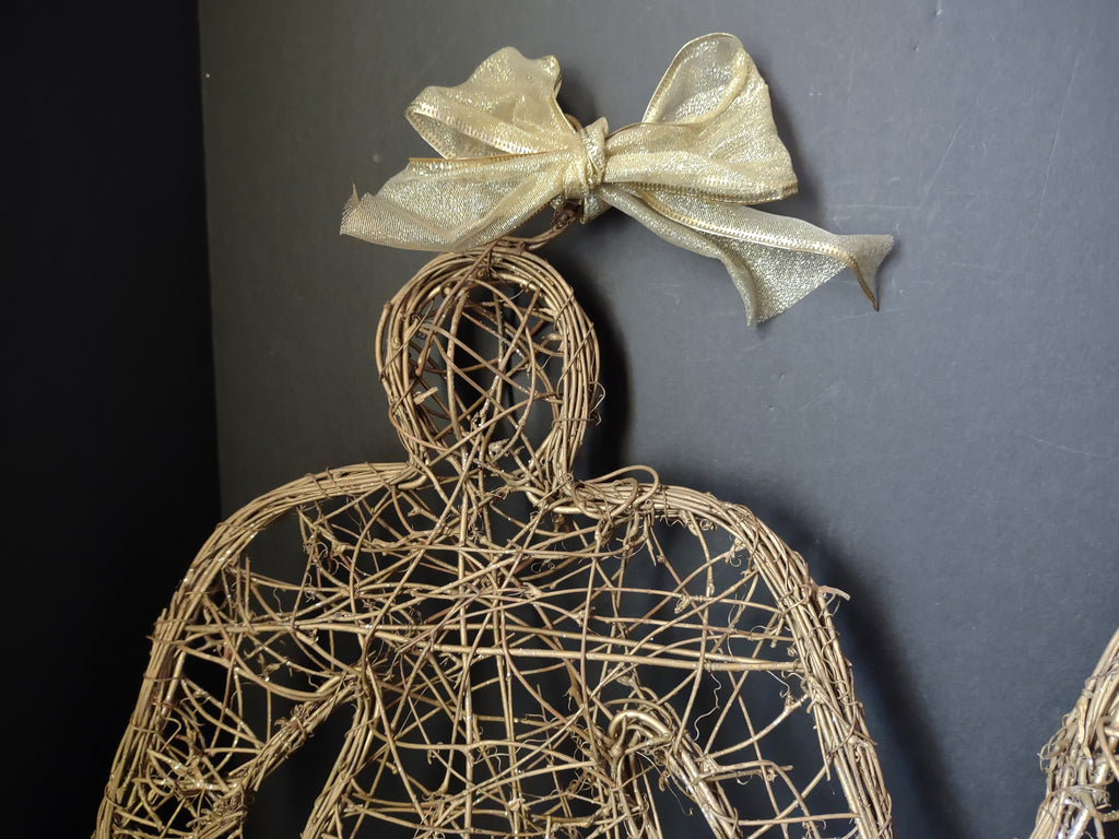 Set of 2 Angels Twine Golden Sparkly 13" (lot 1625)