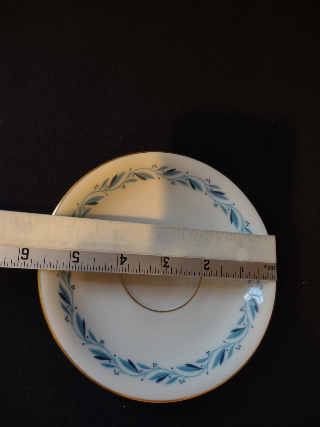 Vintage Lenox Blue Ridge Teacup with Saucer Gold Stamp (lot 1782)