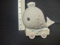 Precious Moments Birthday Train Year #10 Wale Porcelain (lot 2560c)