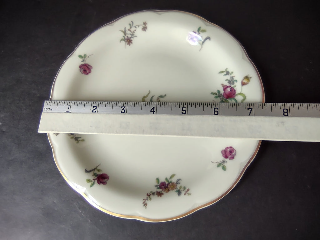 Haviland Limoges 2 x Dessert/Salad Plate Peony Flower Cream Color (lot 927)