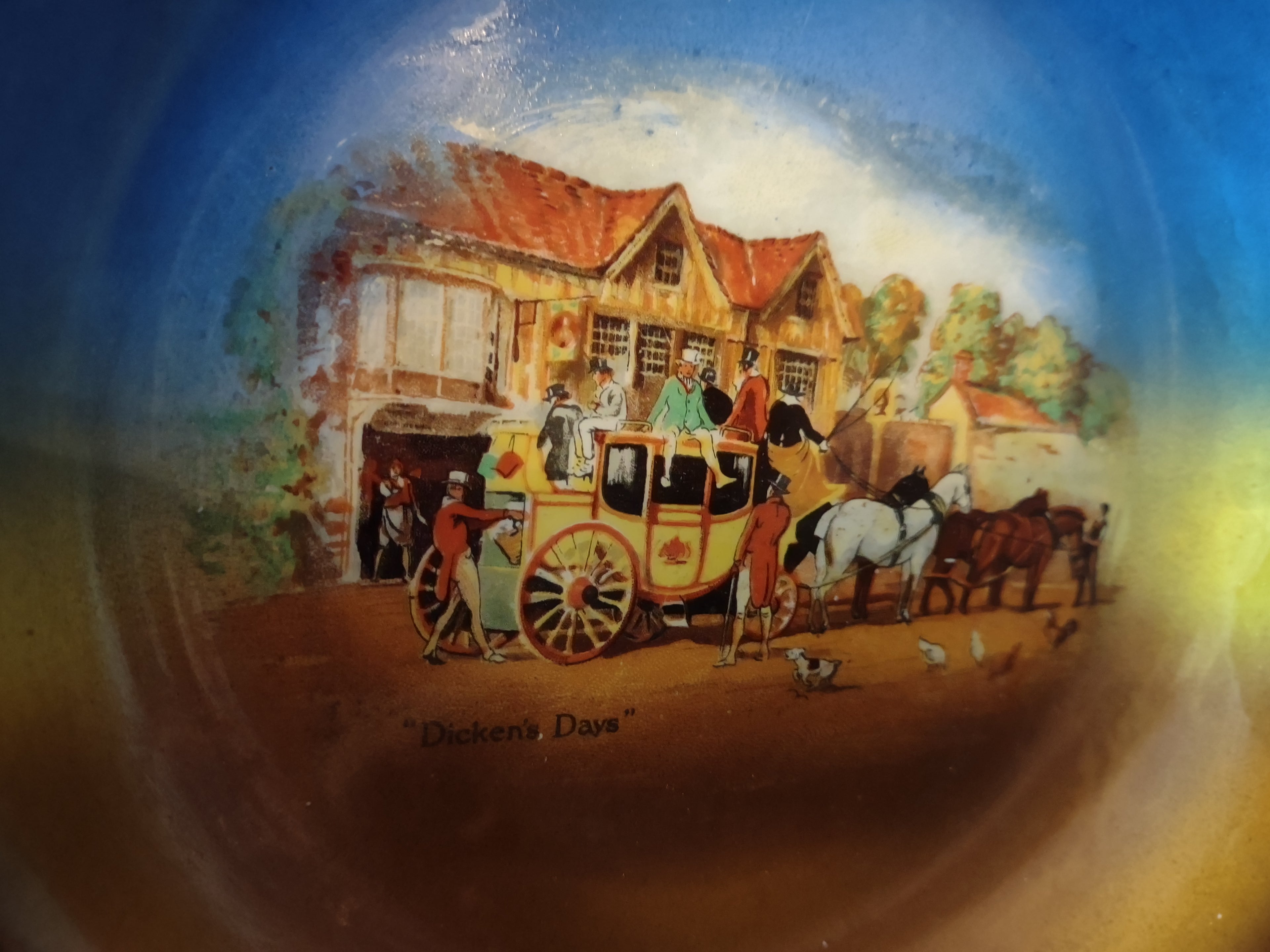 Vintage Bowl Plate Tunstall Dicken's Days Englland (lot 5835)
