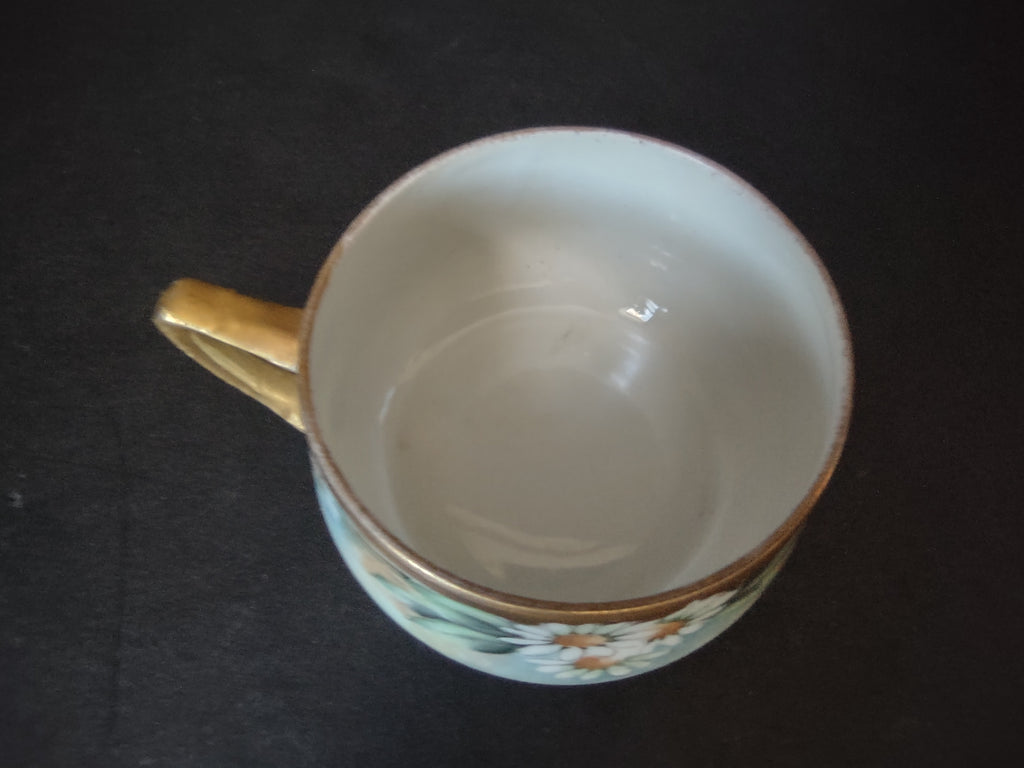 Vintage Austria Eagle Tea Cup ONLY Daisies Gold Trim (lot 1075)