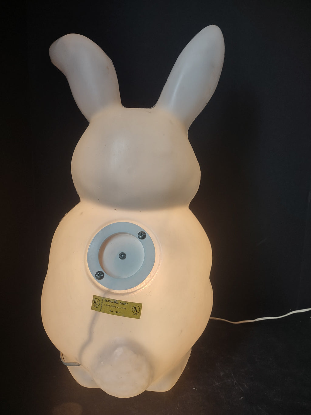 Vintage Easter Bunny Rabbit Lighted Basket 22” Blow Mold (lot 2541c)