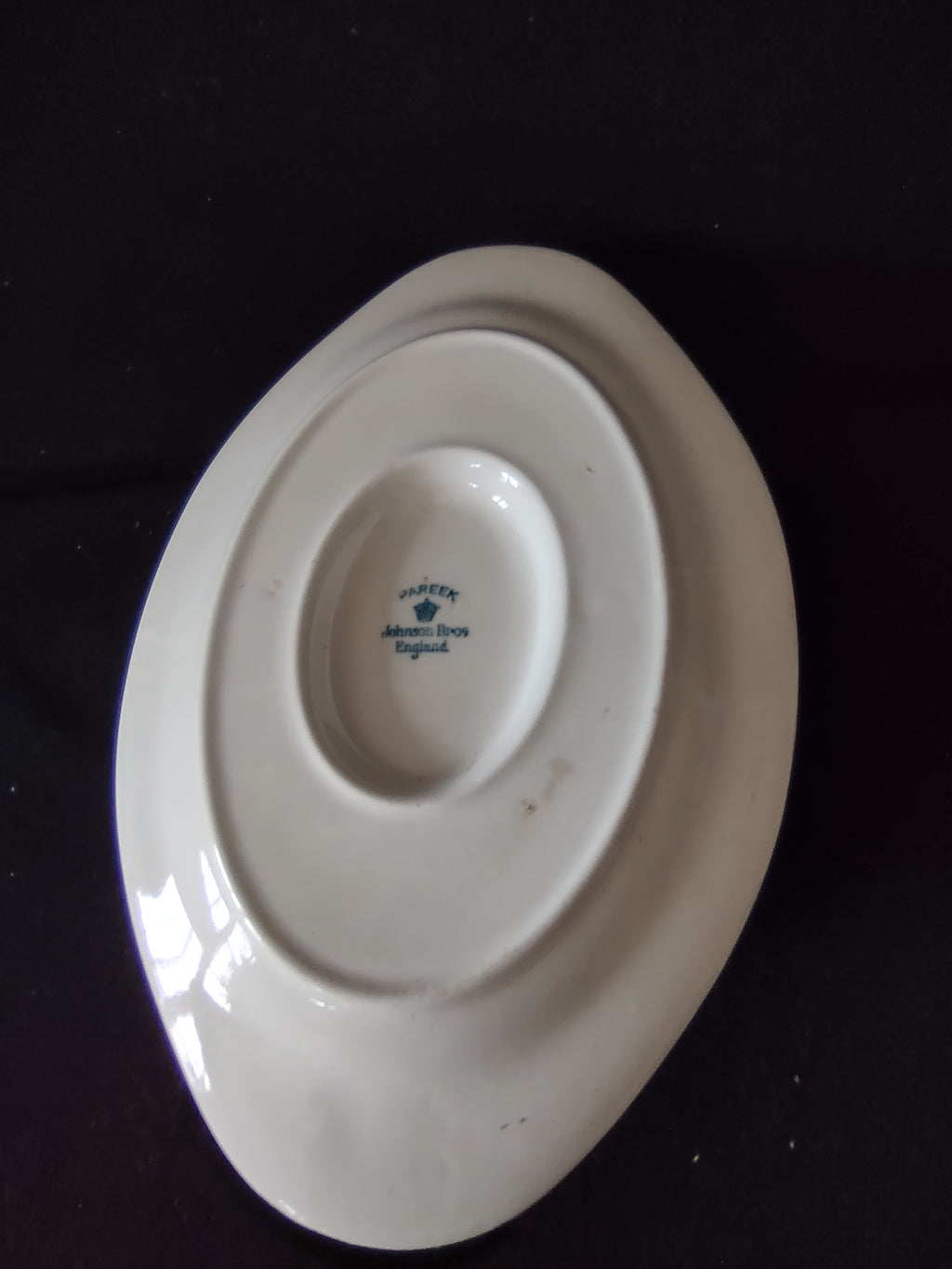 Vintage Johnson Brothers Gravy Boat Underliner Pareek Gold Rimmed (Lot 5551)