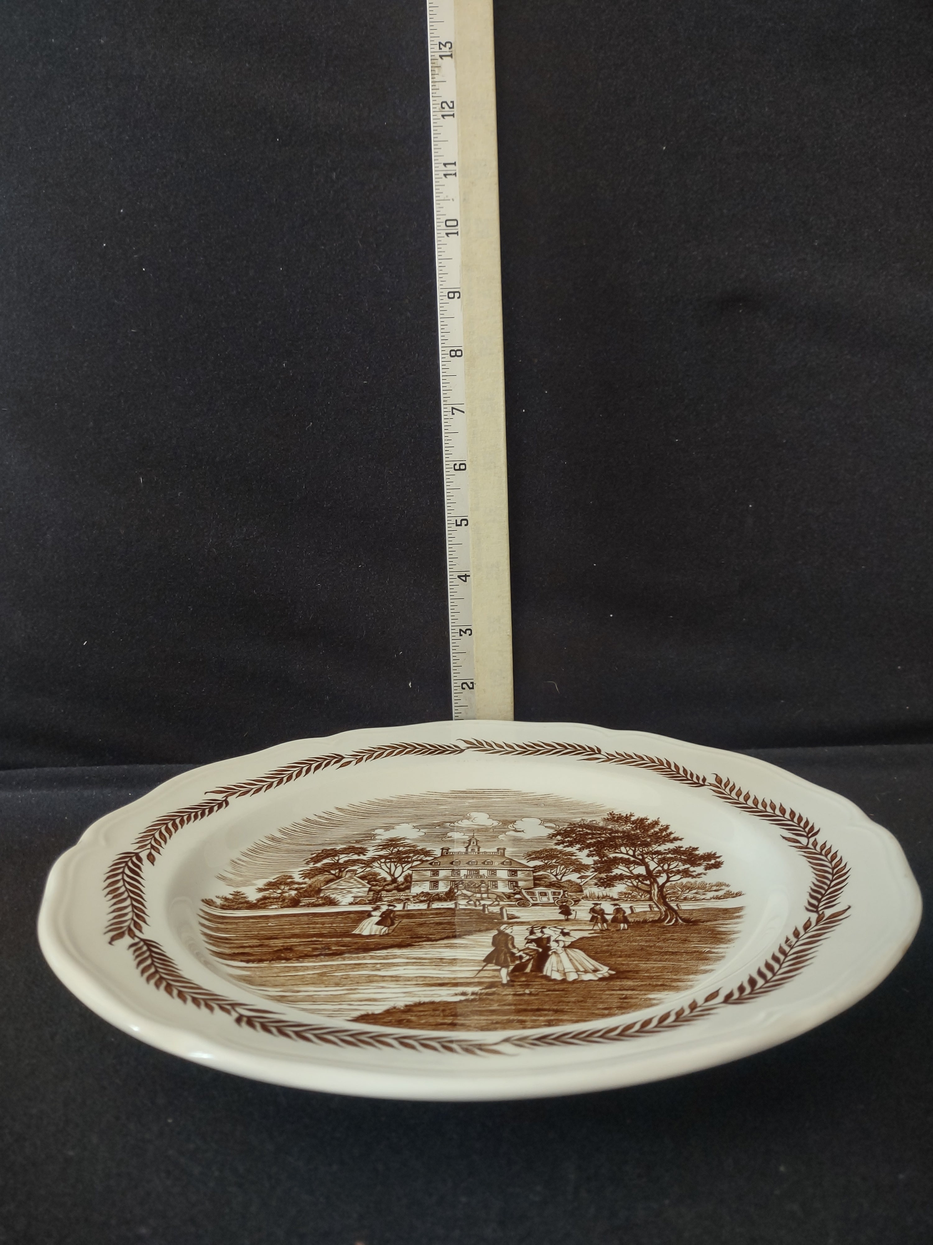 Vintage J&G Meakin "Colonial" English Ironstone Hand Engraved 10" Plate (Lot 3313)
