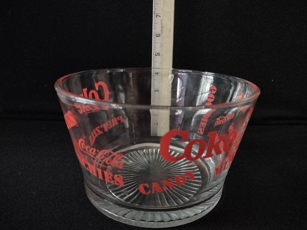 Vintage Coca-Cola Glass Candy Snack Bowl7" (lot 5410 )