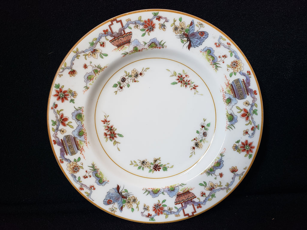 Vintage Royal Worcester Black Higgins Seiter Butterfly Bread Plate 6" (lot 2117)