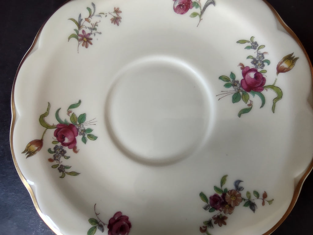 Haviland Limoges Saucer ONLY Peony Flower Cream Color (lot 928)