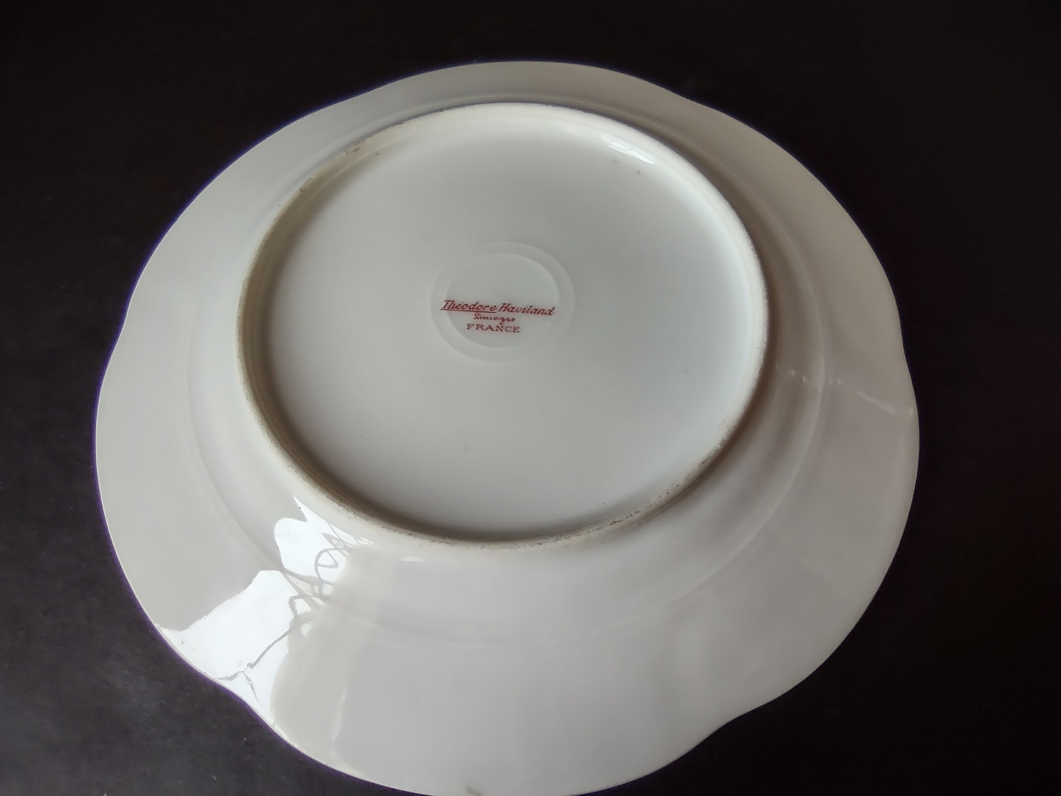 Haviland Limoges Salad/Dessert Plate Pink Thistle & Daisy (lot 882)