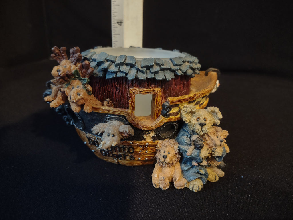 Noah and the Golden Rule Boyds Bears Friends Candle Holder (lot 2782)